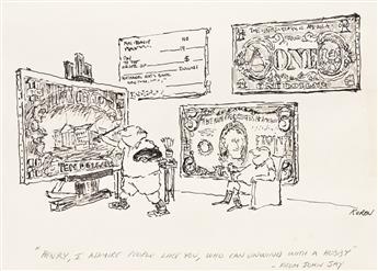 EDWARD KOREN (1935- ) Henry, I admire people like you, who can unwind with a hobby - From John Jay.  [NEW YORKER / CARTOONS]